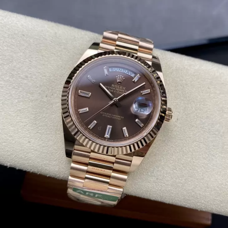 ARF공장 롤렉스 데이데이트 브라운 바게트 다이아 다이얼 40mm m228235-0003