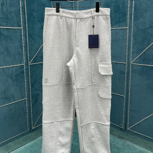 루이비통 울 카고 팬츠 그레이