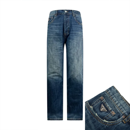 프라다 삼각로고 데님 팬츠