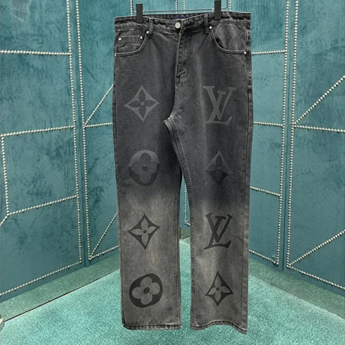 루이비통 모노그램 데님 팬츠 블랙