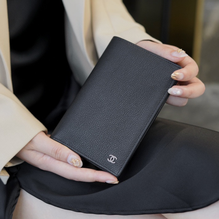 팬더샵 샤넬 클래식 캐비어 지퍼 동전 지갑 블랙 은장