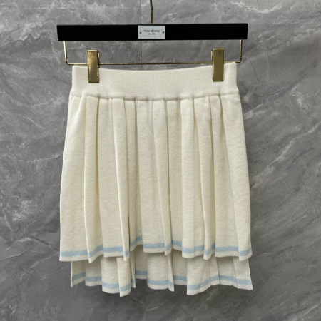 톰브라운 25SS 울 블랜드 스커트 베이지