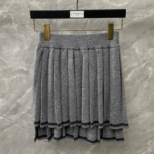 톰브라운 25SS 울 블랜드 스커트 그레이