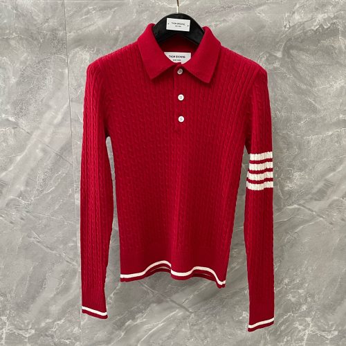 톰브라운 25SS 울 블랜드 니트 레드