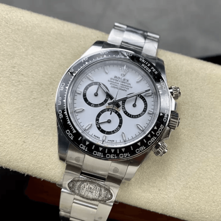 클린공장 롤렉스 데이토나 크로노그래프 팬더 화이트 다이얼 바인덱스 세라믹베젤 SS 브레이슬릿 40mm 126500