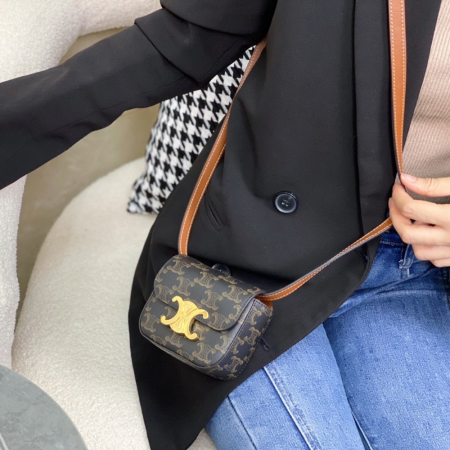 셀린느 미니 클로드 크로스백 탄 101512