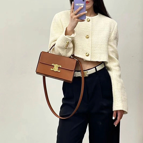 셀린느 트리오페 캔버스 박스백 탄 199993