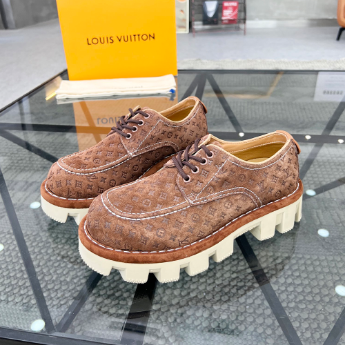 루이비통 LV Ranger 레인저 보트 모노그램 누벅 레더 슈즈 브라운