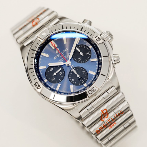 GF공장 브라이틀링 크로노맷 청판 다이얼 42mm AB01344A1C1A1