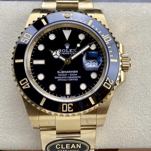 클린공장 롤렉스 신형 서브마리너 검판 옐로우 골드 금통 41mm 126618LN