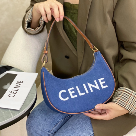 셀린느 아바 숄더백 트리오페 캔버스 데님 193952