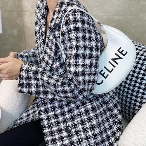 셀린느 아바 스터드 미디엄 호보백 화이트 193953