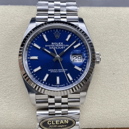 클린공장 롤렉스 데이저스트 청판 다이얼 바인덱스 쥬빌레 36mm 126234