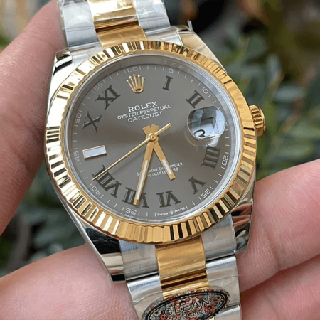 클린공장 롤렉스 데이저스트 로만인덱스 윔블던 (그레이) 다이얼 콤비 오이스터 41mm 126333