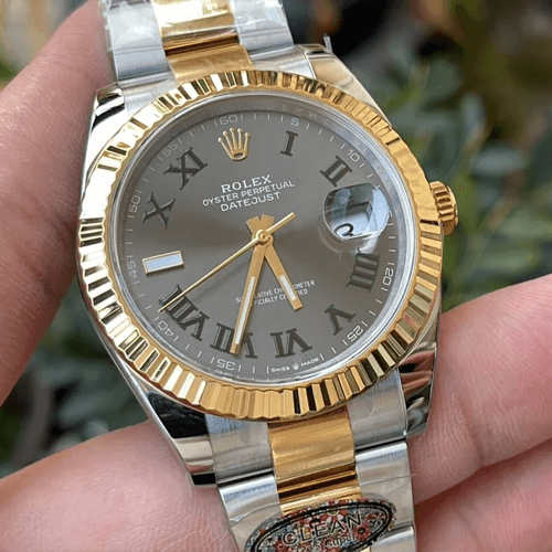 클린공장 롤렉스 데이저스트 로만인덱스 윔블던 (그레이) 다이얼 콤비 오이스터 41mm 126333