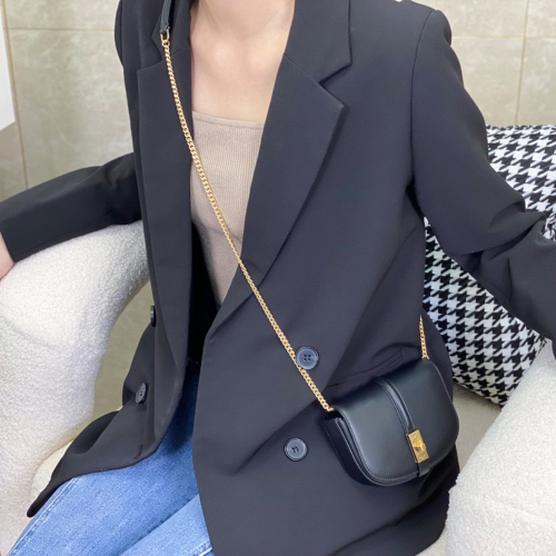 셀린느 스몰 월렛 체인백 블랙 10G453