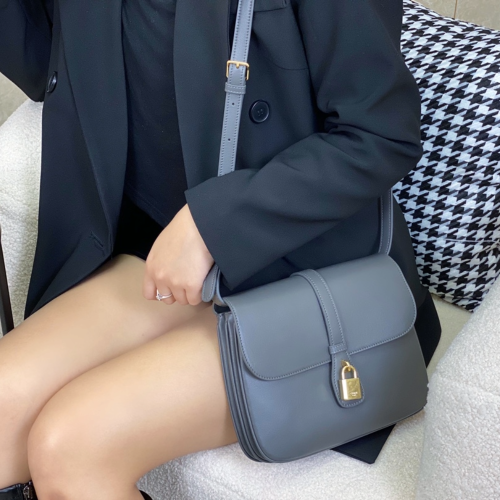 셀린느 블랙 타부 미디엄 숄더백 그레이 196583