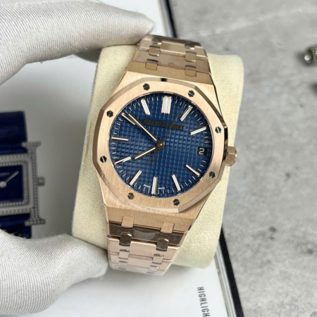 APS공장 오데마피게 로얄오크 청판 다이얼 로즈골드 금통 15500