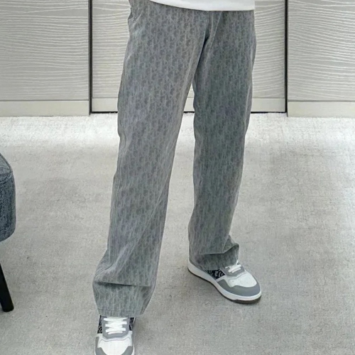 디올 오블리크 디스 데님 팬츠 그레이