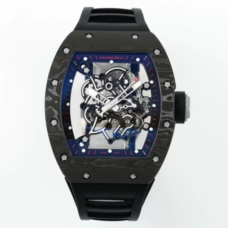 ZF공장 리차드밀 부바왓슨 블랙 카본 / 블랙 러버밴드 RM-055