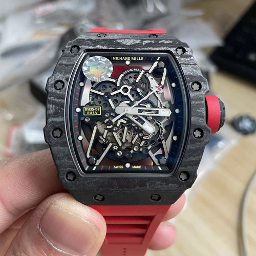 ZF공장 리차드밀 라파엘 나달 블랙 카본 / 레드 러버밴드 RM35-02