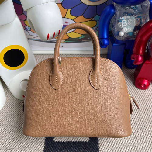 반수공 에르메스 미니 볼리드백 골드브라운 금장