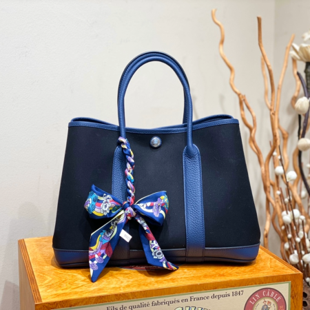 반수공 에르메스 가든파티 30 캔버스 아게이트 블루 컨트리