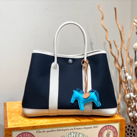 반수공 에르메스 가든파티 30 캔버스 블랙 네곤다 팔라듐