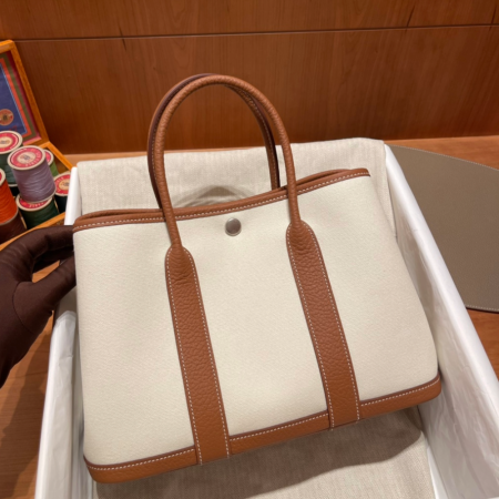 반수공 에르메스 가든파티 30 캔버스 골드 네곤다