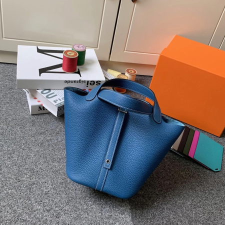 반수공 에르메스 피코탄백 18 블루 은장 끌레망스