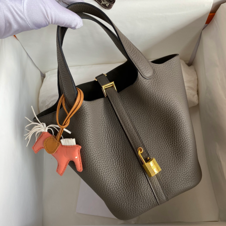 반수공 에르메스 피코탄 락 22 에토프 금장 소가죽