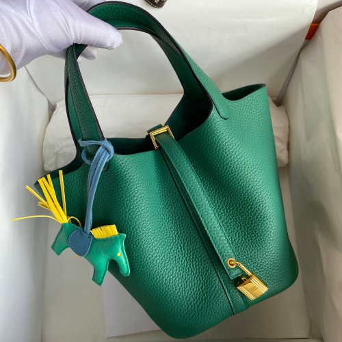 반수공 에르메스 피코탄 락 22 베르트베르티고 금장 소가죽