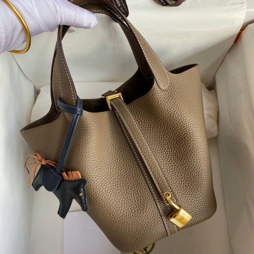 반수공 에르메스 피코탄 락 22 에토프 금장 소가죽