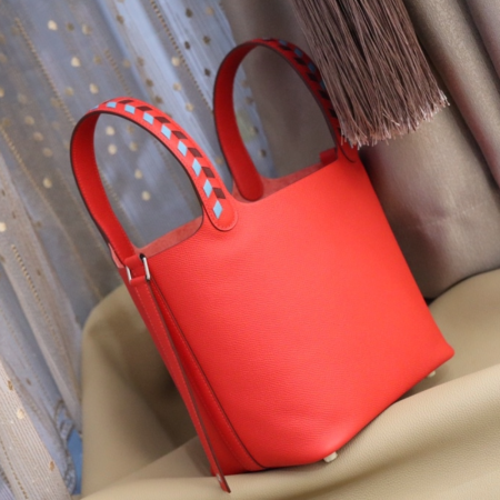 반수공 에르메스 피코탄백 18 트레사쥬 로즈 은장 앱송