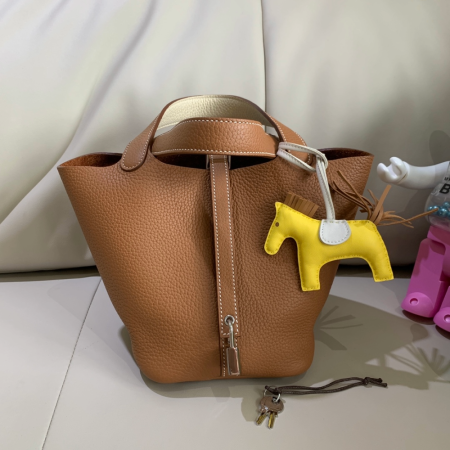 반수공 에르메스 피코탄 락 18 골드브라운 은장 끌레망스