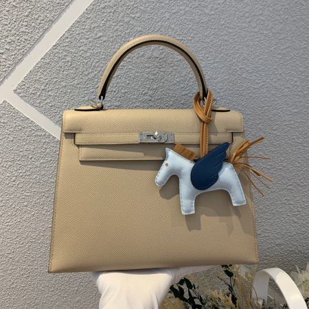 반수공 에르메스 켈리백 25 베이지 은장 엡송