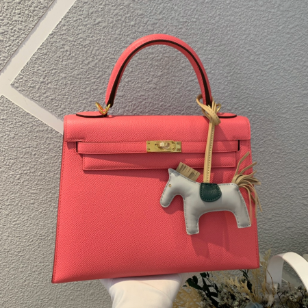 반수공 에르메스 켈리백 25 립스틱 금장 엡송