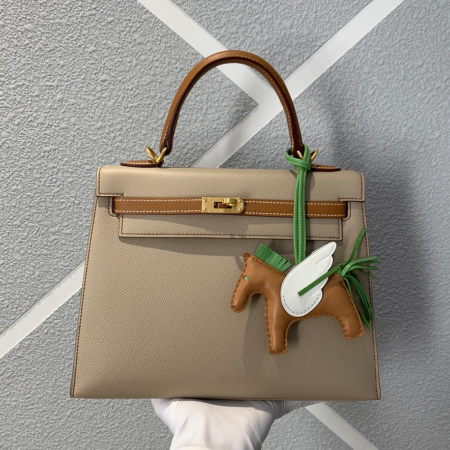 반수공 에르메스 켈리백 25 에토프 골드브라운 금장 엡송