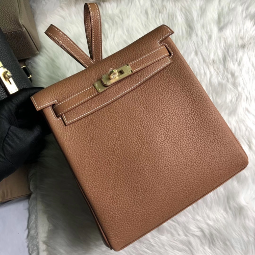 반수공 에르메스 켈리 아도 백팩 골드브라운 금장 엡송