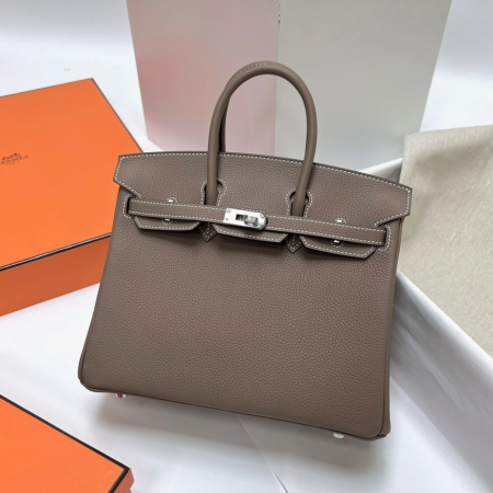 반수공 에르메스 버킨백 25 에토프 은장 토고가죽