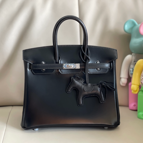 반수공 에르메스 버킨백 25 블랙 은장 스위프트가죽