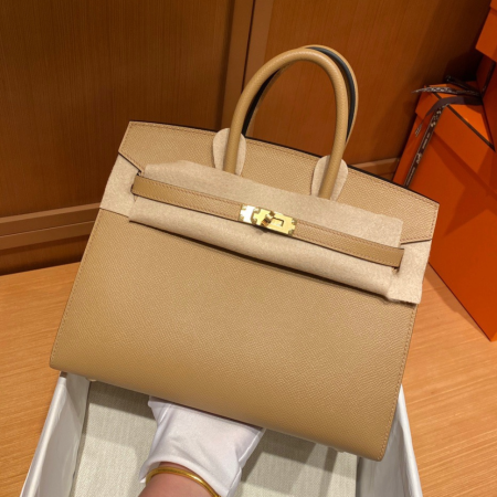 반수공 에르메스 버킨백 25 바르살라브라운 금장 엡송