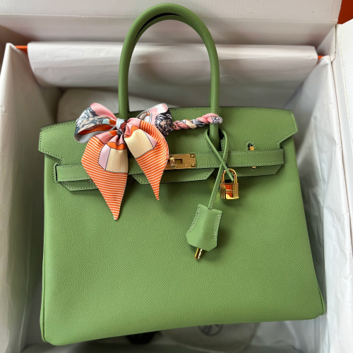 반수공 에르메스 버킨백 30 아보카도그린 금장 엡송