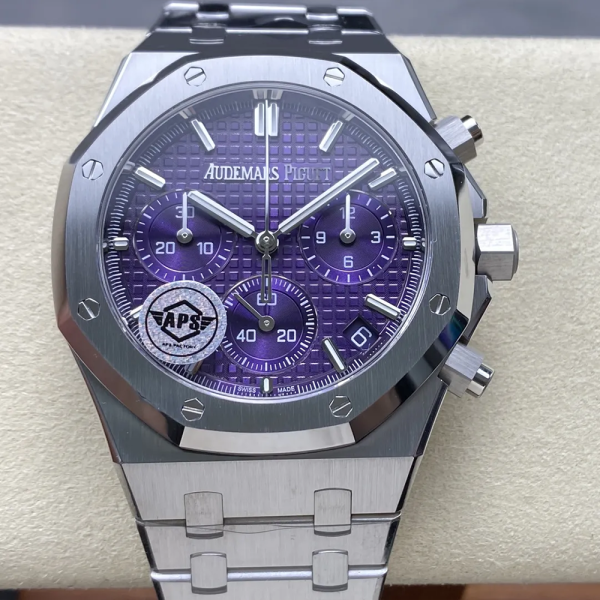 APS공장 오데마피게 로얄오크 크로노그래프 퍼플 다이얼 41mm 26240