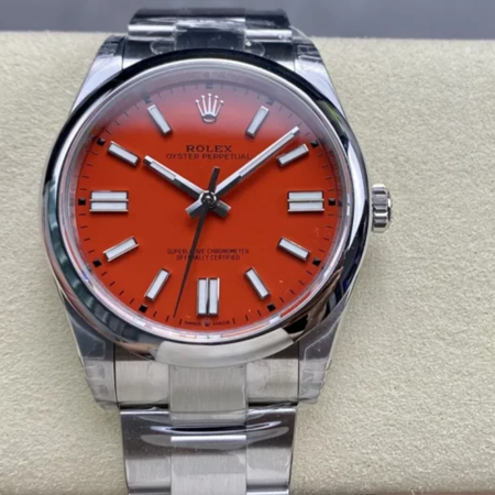 VS공장 롤렉스 오이스터 퍼페추얼 레드 다이얼 41mm 124300