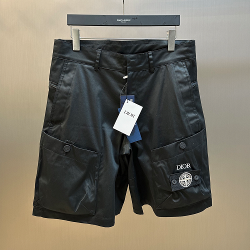 디올 X 스톤아일랜드 콜라보 쇼츠 팬츠 블랙