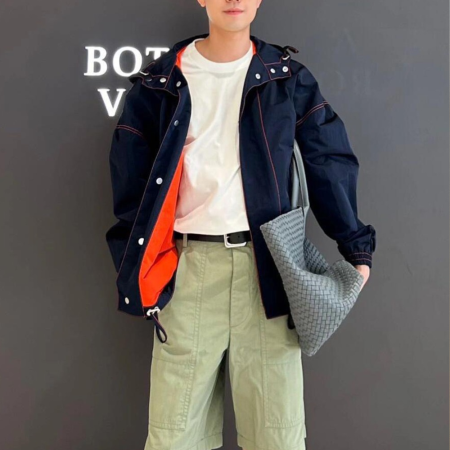 보테가베네타 스티칭 트렌치 코트 후드 자켓