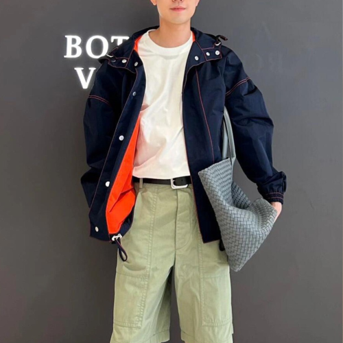 보테가베네타 스티칭 트렌치 코트 후드 자켓