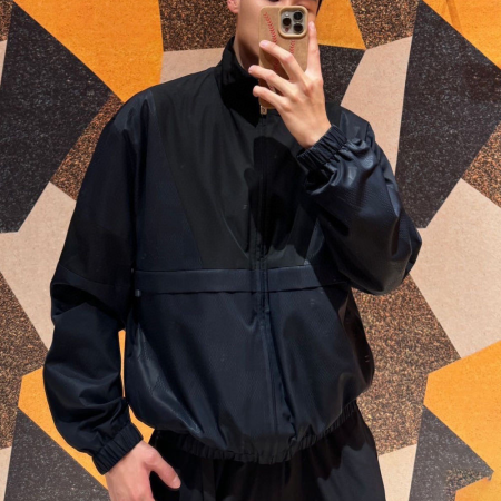 루이비통 나일론 다크 패턴 스포츠 윈드브레이커