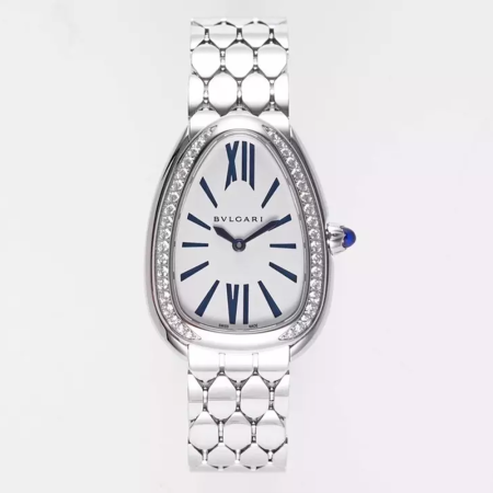 BV공장 불가리 세르펜티 세두토리 스틸 다이아 베젤 화이트 다이얼 103148